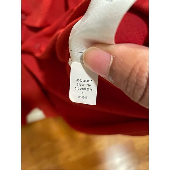 Chicos Tunic Womens 4 (20-22W) Epaulette-Detail Brick Red Drapey Flowy Career - Picture 7 of 7